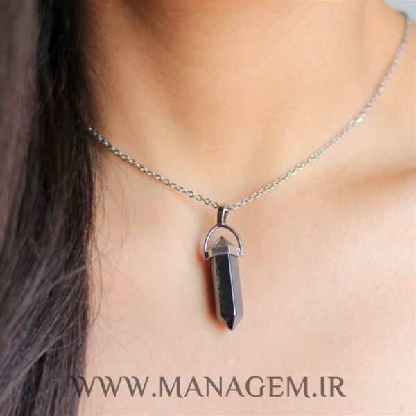 خرید گردنبند منشور هماتیت (حدید)