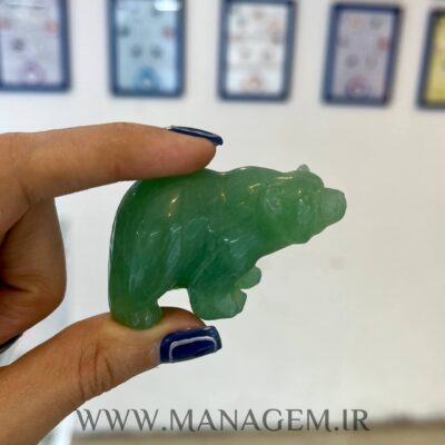 مسجمه سنگ آونتورین سبز طرح خرس