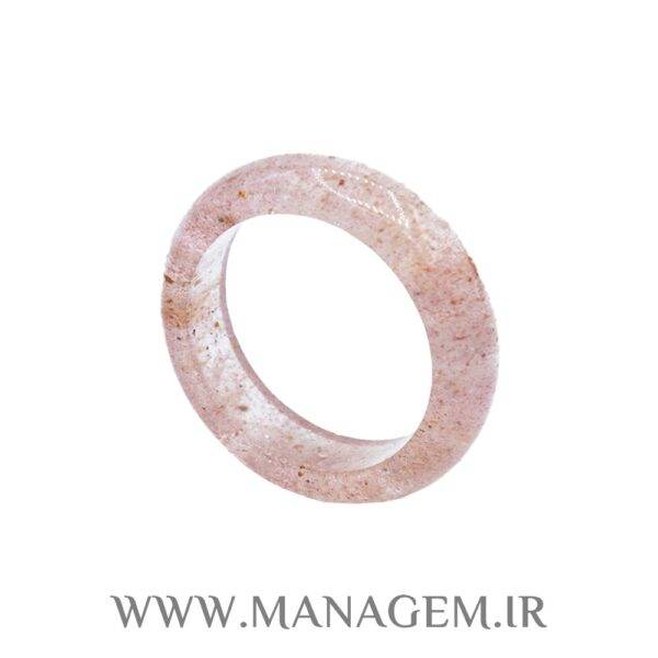 حلقه سنگ کوارتز توت‌فرنگی