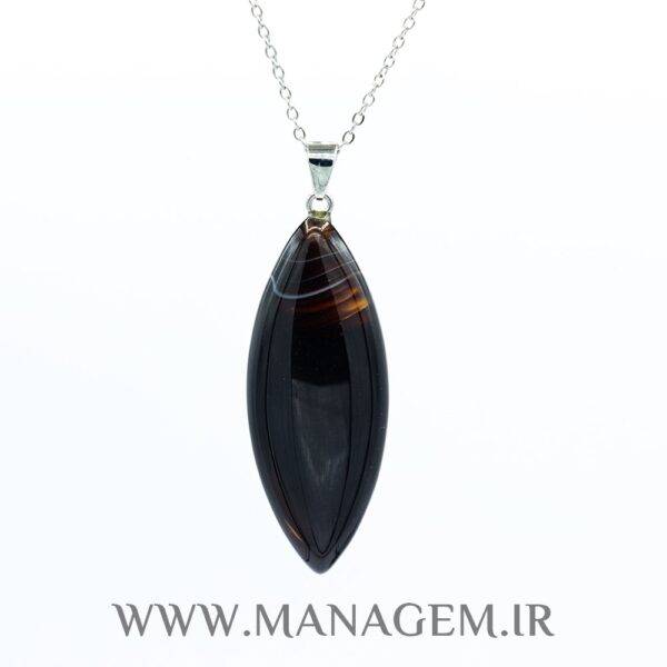 گردنبند مارکیز سنگ عقیق سیاه