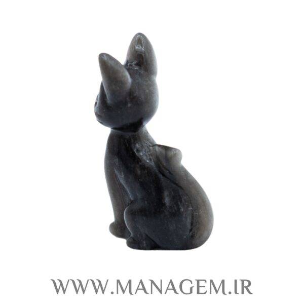 مجسمه گربه سنگ ابسیدین