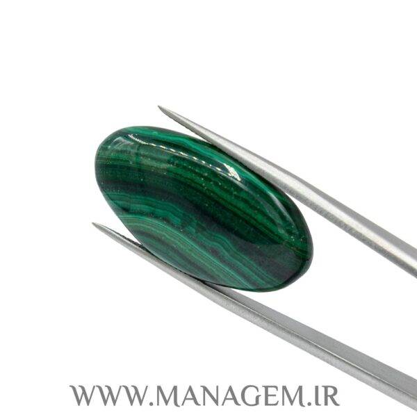 نگین مالاکیت طرح بیضی
