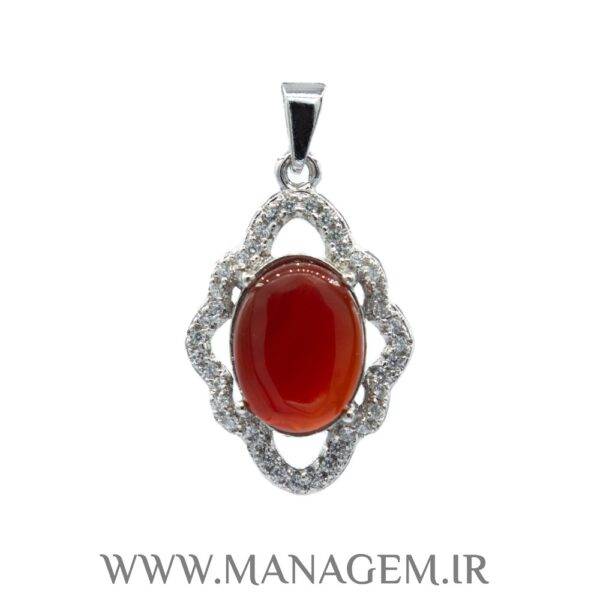 آویز زنانه سنگ عقیق یمنی اصل کد 27.5