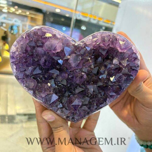 کاروینگ قلب سنگ آمیتیست