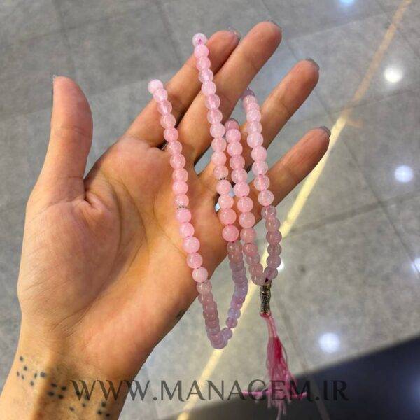 تسبیح سنگ رز کوارتز