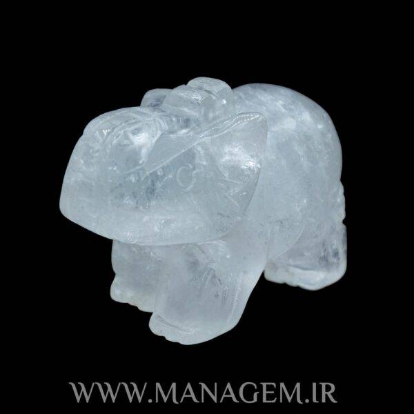 مجسمه فیل کوارتز شفاف